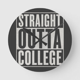 Reloj Redondo Mediano Straight Outta College Funny Graduation Graphic De