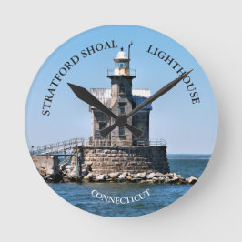 Reloj Redondo Mediano Stratford Shoal Lighthouse CT Round Wall Clock