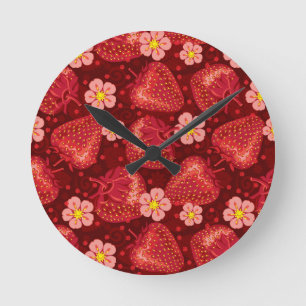 Reloj Redondo Mediano Strawberry Pattern 2 2