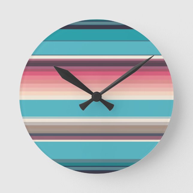 Reloj Redondo Mediano Stripes of the Horizon  (Anverso)