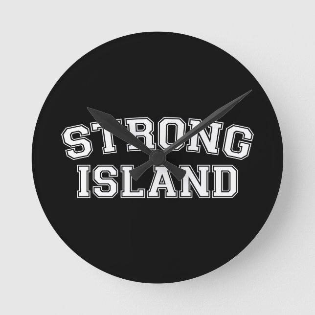 Reloj Redondo Mediano Strong Island, NYC, USA (Anverso)