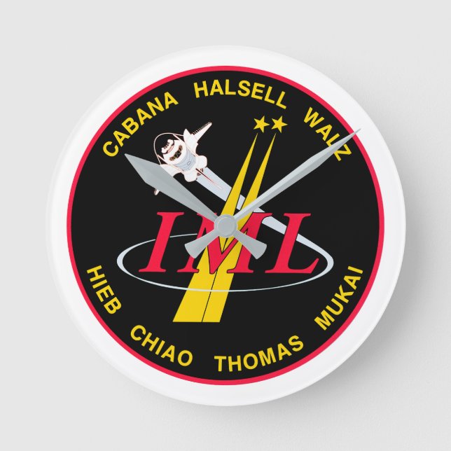 Reloj Redondo Mediano STS-65 Misión Insignia (Anverso)