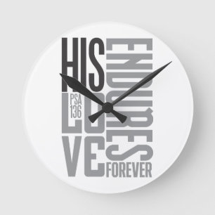 Reloj Redondo Mediano Su amor aguanta para siempre