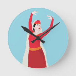 Reloj Redondo Mediano Su espíritu es tan fuerte como la tierra de la que