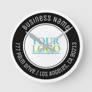 Reloj Redondo Mediano Su logotipo, nombre comercial, dirección o cualqui