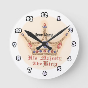 Reloj Redondo Mediano Su Majestad Rey 