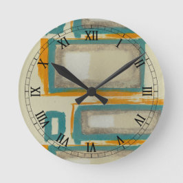 Reloj Redondo Mediano Suave y audaz abstracto inspirado en Rothko