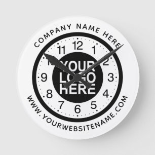 Reloj Redondo Mediano Sube el logotipo de tu empresa