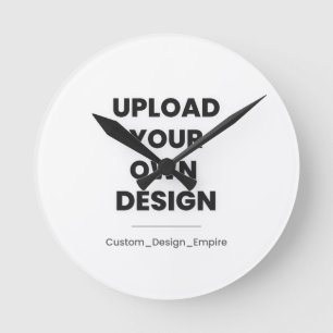 Reloj Redondo Mediano Sube tu propio diseño aquí   Plantilla personaliza