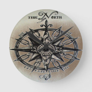 Reloj Redondo Mediano Subió del diseño del viento