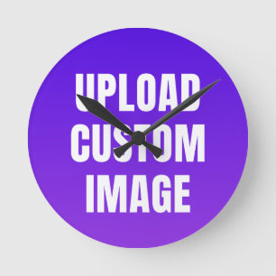 Reloj Redondo Mediano Subir imagen personalizada: agregue la suya para i