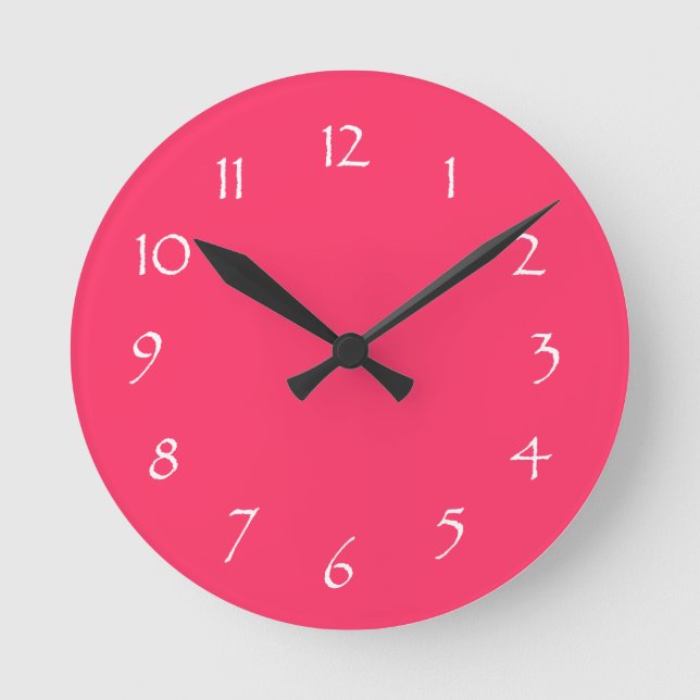Reloj Redondo Mediano Sueño rosa (Anverso)