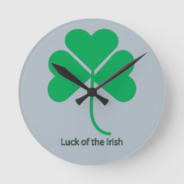 Reloj Redondo Mediano Suerte del irlandés