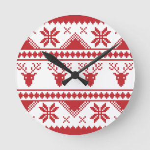 Reloj Redondo Mediano suéter de navidades feos