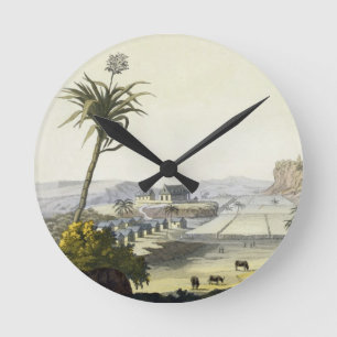 Reloj Redondo Mediano Sugar Plantation, Antilles (colour engraving)
