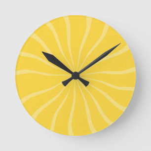 RELOJ REDONDO MEDIANO SUMA DE REFRIGERACIÓN DE SOL AMARILLO BRILLANTE D