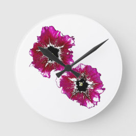Reloj Redondo Mediano Summer Petunias