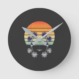 Reloj Redondo Mediano Summer Vacation T-Shirt