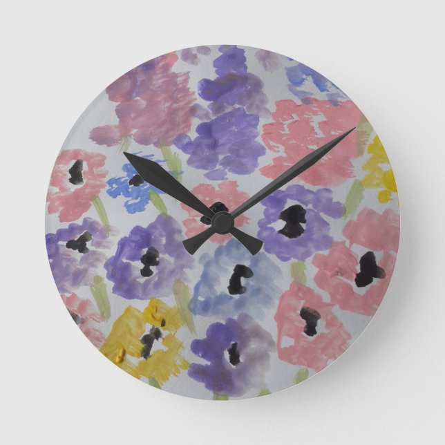 Reloj Redondo Mediano Summer Wildflowers (Anverso)