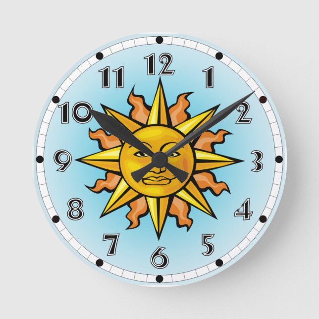 Reloj Redondo Mediano Sun Face Clock (Anverso)