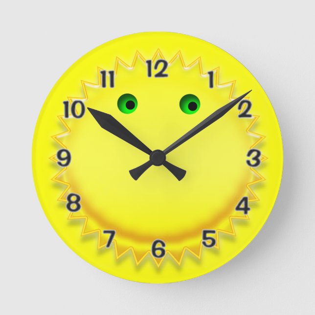 Reloj Redondo Mediano Sun sonriente (Anverso)