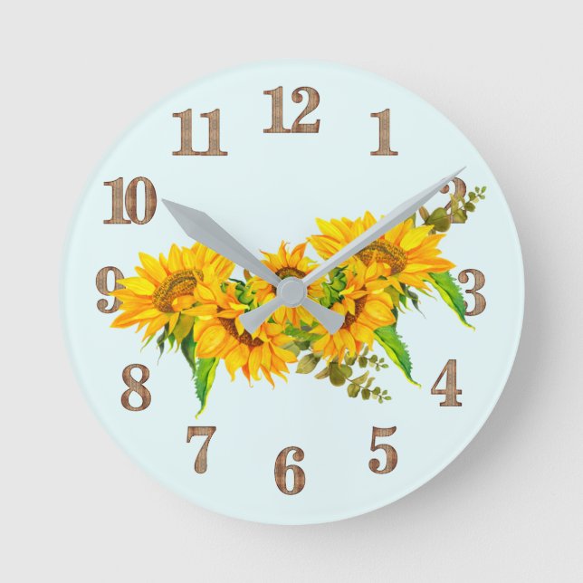 Reloj Redondo Mediano Sunflower (Anverso)