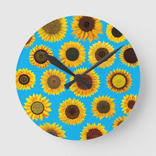 Reloj Redondo Mediano Sunflower (Anverso)