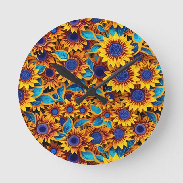 Reloj Redondo Mediano Sunflower Wall Clock (Anverso)