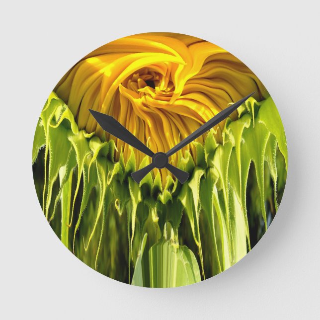 Reloj Redondo Mediano Sunflower Whirl (Anverso)