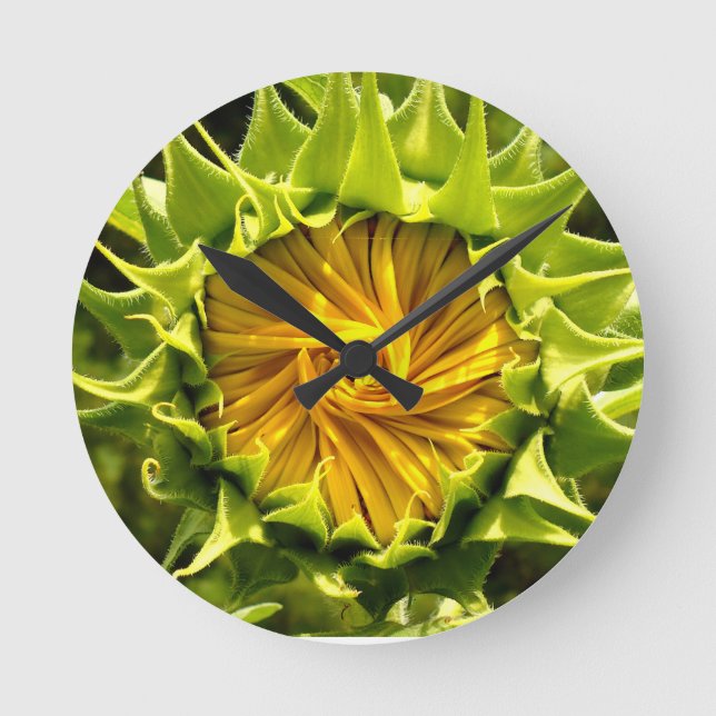 Reloj Redondo Mediano Sunflower Whirl (Anverso)