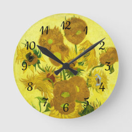 Reloj Redondo Mediano Sunflowers Vincent van Gogh