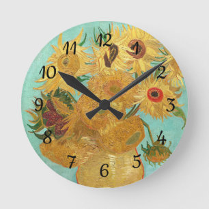 Reloj Redondo Mediano Sunflowers Vincent van Gogh