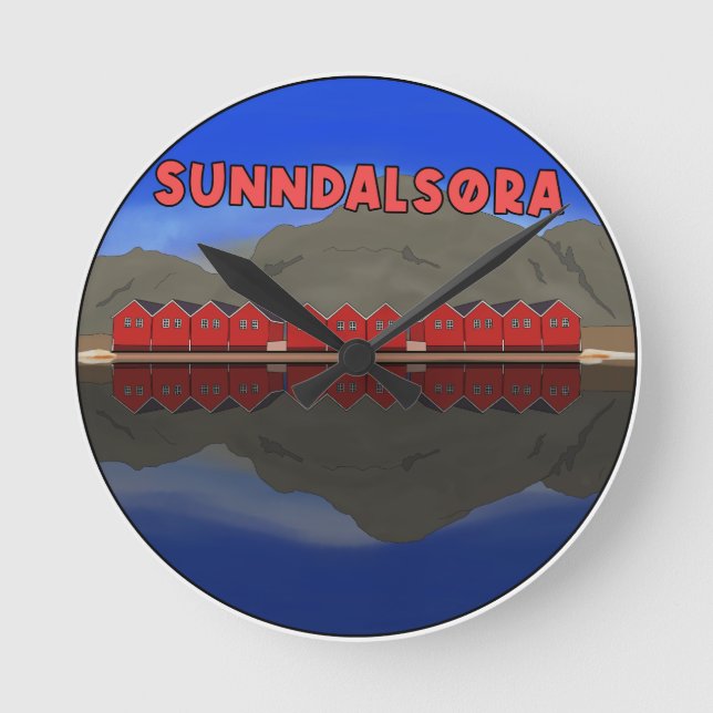 Reloj Redondo Mediano Sunndalsøra Noruega (Anverso)