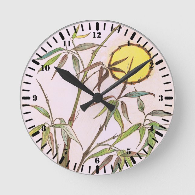 Reloj Redondo Mediano Sunny Bamboo (Anverso)