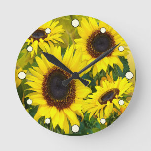 Reloj Redondo Mediano Sunny Sunflowers