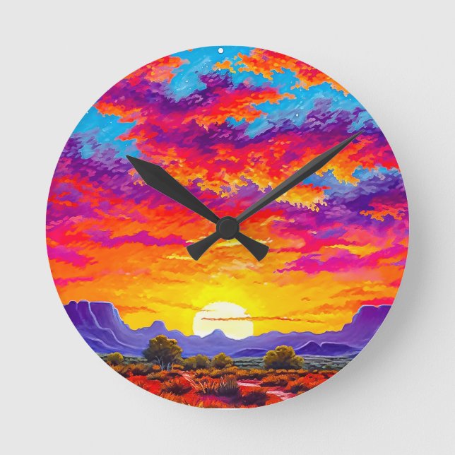 Reloj Redondo Mediano Sunset (Anverso)