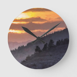 Reloj Redondo Mediano Sunset de Lamar Valley