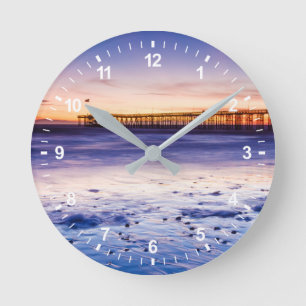 Reloj Redondo Mediano Sunset Over Ventura Pier And Beach