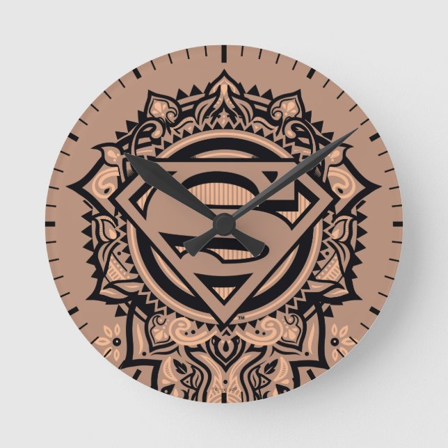 Reloj Redondo Mediano Supergirl Mandala Graphic (Anverso)