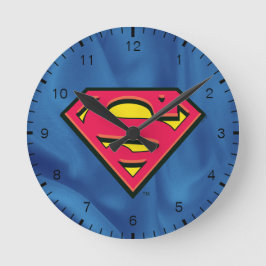 Reloj Redondo Mediano Superman S-Shield | Logotipo clásico