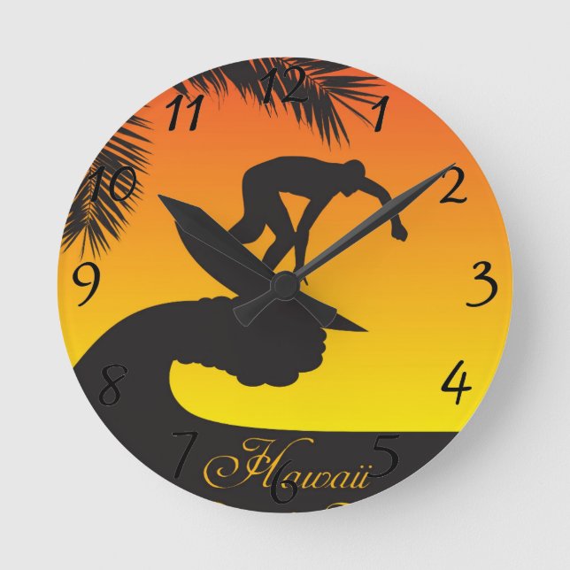 Reloj Redondo Mediano Surf: Hawaii (Anverso)