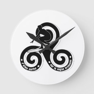 Reloj Redondo Mediano Surfer sur la vague bretonne (versión homme)