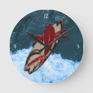 Reloj Redondo Mediano Surf's Up Round Clock
