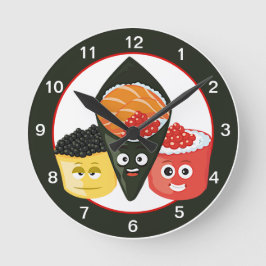 Reloj Redondo Mediano Sushi Time Kawaii Sushi