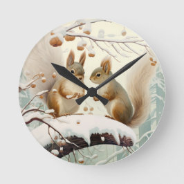 Reloj Redondo Mediano Susurros de invierno: Snowdance