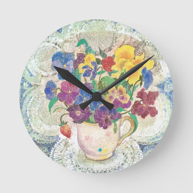 Reloj Redondo Mediano Sweet Afternoon: Luminous (Anverso)