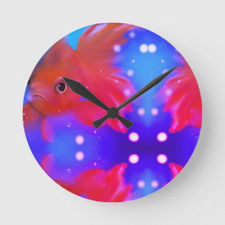Reloj Redondo Mediano Swimming Fish