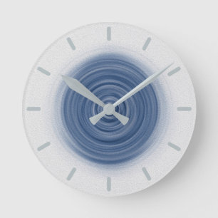 Reloj Redondo Mediano Swirl azul Pastel