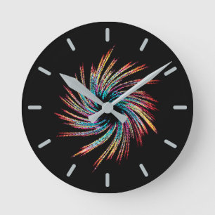 Reloj Redondo Mediano Swirl - Colorido - Multicolor