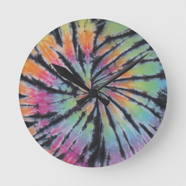 Reloj Redondo Mediano Swirl Tie Dye (Anverso)